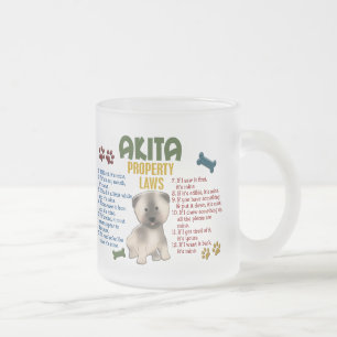 Akita Property Laws 4 Frosted Glass Coffee Mug