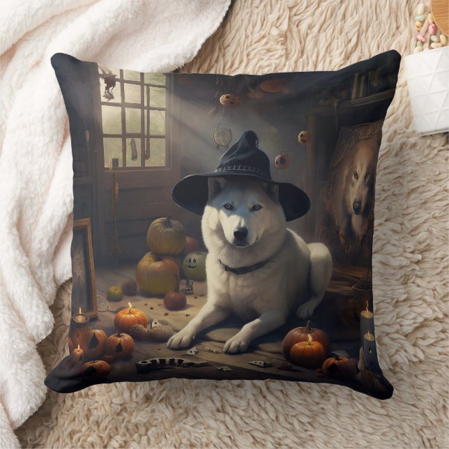 Akita Pumpkins Halloween Scary Cushion (Blanket)