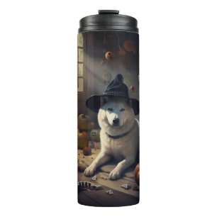 Akita Pumpkins Halloween Scary Thermal Tumbler