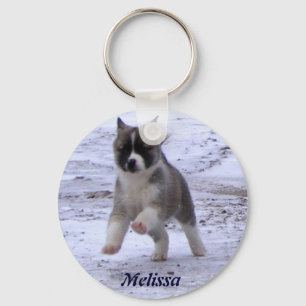 Akita Pup Key Ring