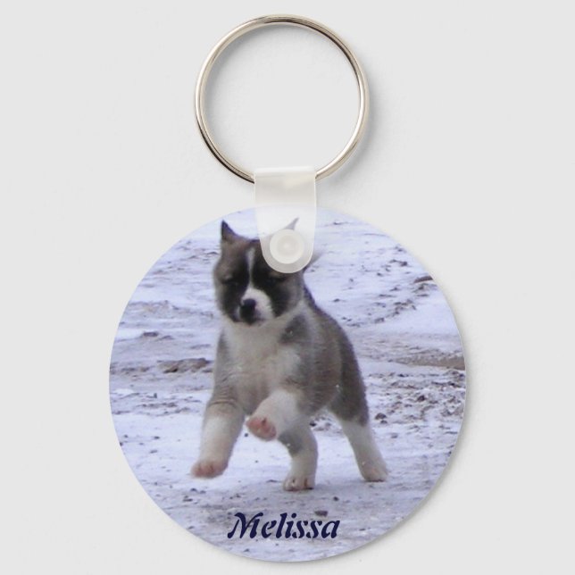 Akita Pup Key Ring (Front)