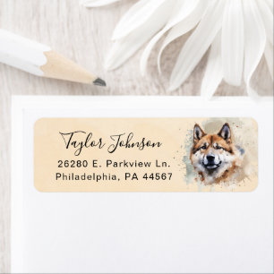 Akita Return Address Label