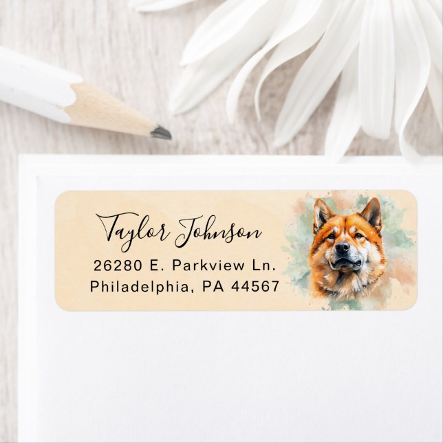 Akita Return Address Label (Insitu)