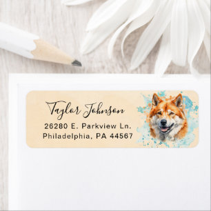 Akita Return Address Label