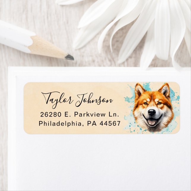 Akita Return Address Label (Insitu)