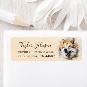Akita Return Address Label