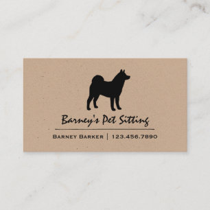 Akita Silhouette Business Card
