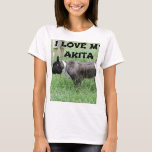 akita silver black overlay full love w pic T-Shirt