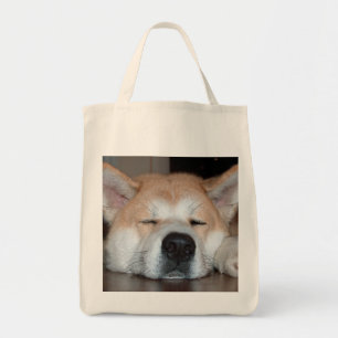 akita sleeping.png tote bag