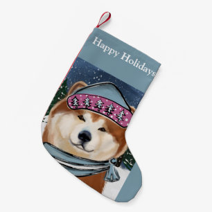 AKITA SMALL CHRISTMAS STOCKING