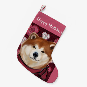 AKITA            SMALL CHRISTMAS STOCKING