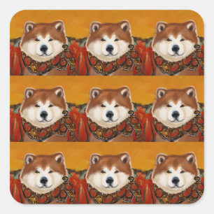 AKITA SQUARE STICKER