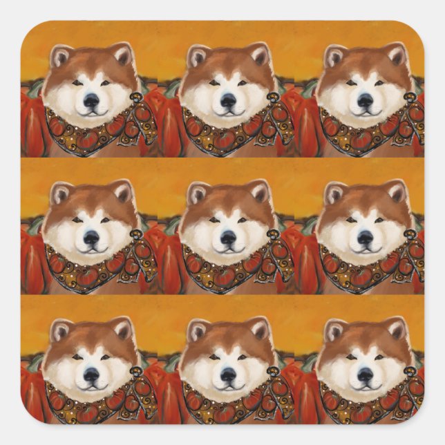 AKITA              SQUARE STICKER (Front)