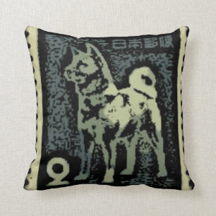 Akita Stamp Pillow