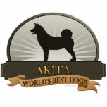 Akita Standing Photo Sculpture<br><div class="desc">The American Akita is considered a separate breed from the Akita Inu (Japanese Akita) in many countries around the world, with the noteable exceptions of the United States and Canada. In the US and Canada, both the American Akita and the Akita Inu are considered a single breed with differences in...</div>