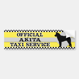 Akita Taxi Service Bumper Sticker