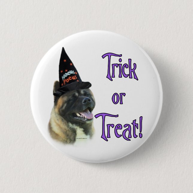 Akita Trick 6 Cm Round Badge (Front)
