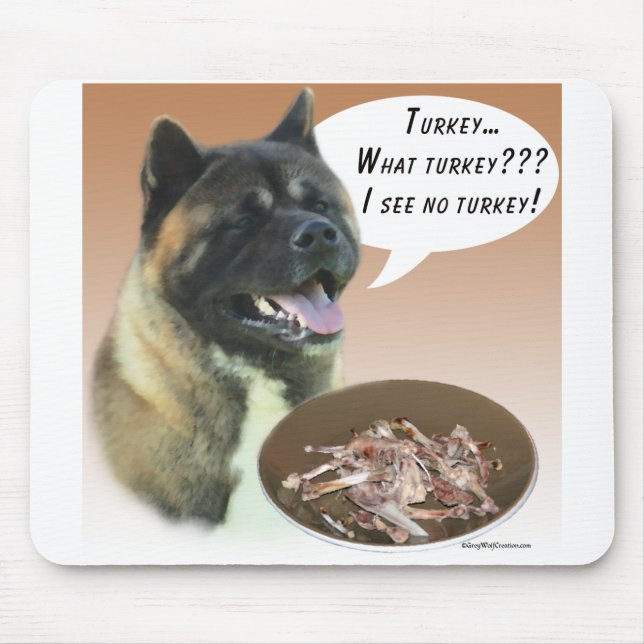 Akita Turkey Mouse Mat (Front)