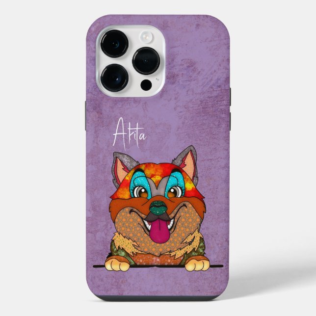 Akita Ugly Face iPhone Case (Back)