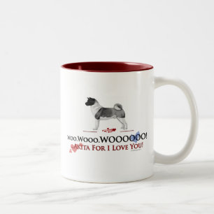 Akita Valentine Woo WOOO Mug