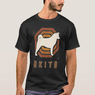 Akita Vintage Retro Classic Dog Love T-Shirt