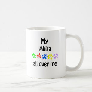 Akita Walks Design Coffee Mug