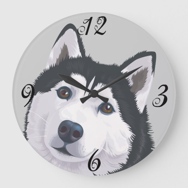 Akita  Wall Clock (Front)