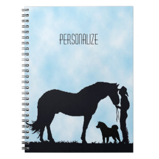 Akita Western Silhouette Notebook