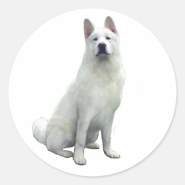 Akita - White Classic Round Sticker (Front)