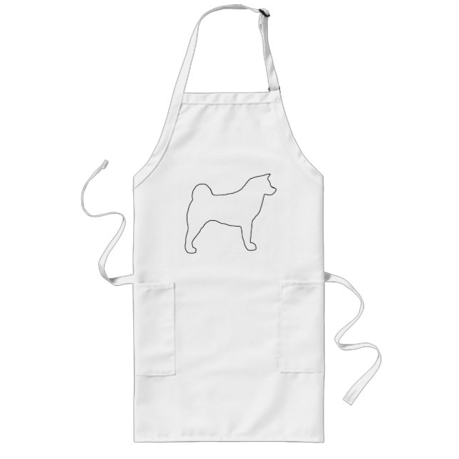 akita white silo long apron (Front)