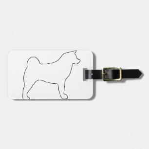 akita white silo luggage tag