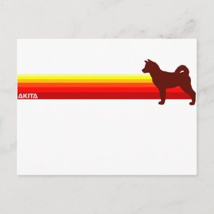 Akita With Stripes Postcard
