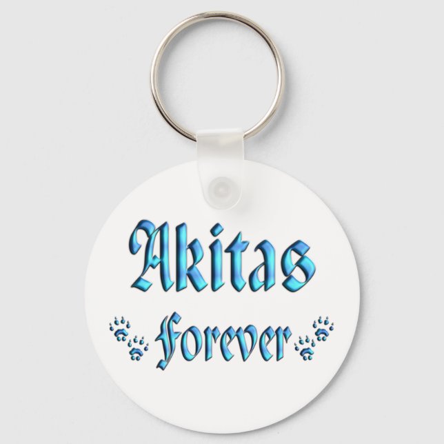 Akitas Forever Key Ring (Front)
