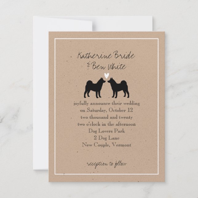 Akitas Wedding Invitation (Front)