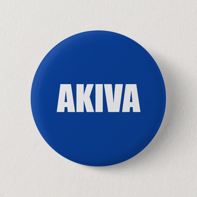 Akiva 6 Cm Round Badge (Front)