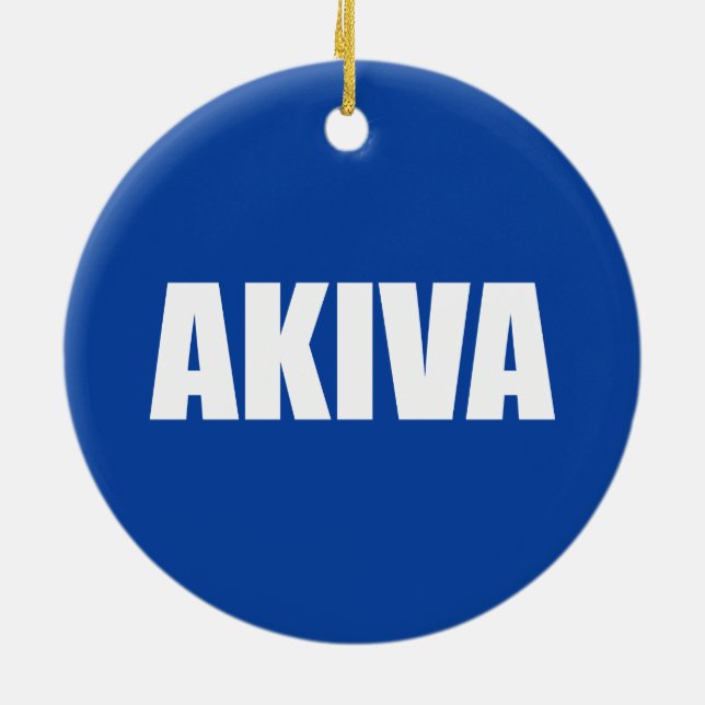 Akiva Ceramic Tree Decoration (Back)