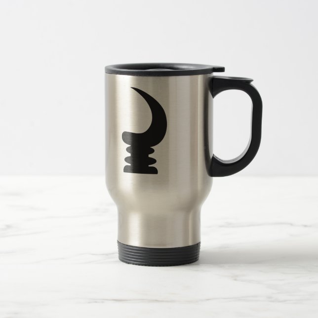 AKOBEN | War Horn | Symbol Of Vigilance Travel Mug (Right)