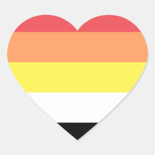 Akoisexual Akoiromantic Pride Heart Sticker