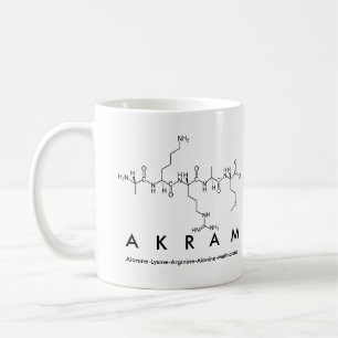 Akram peptide name mug