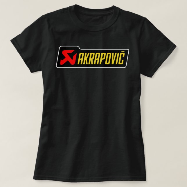Akrapovic custom made replica design yellow text C T-Shirt (Design Front)