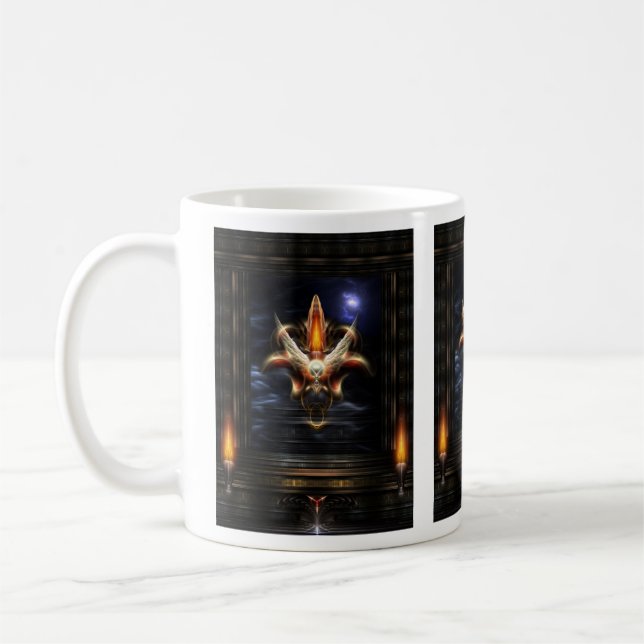 Akrellian Torch Fire Portrait Coffee Mug (Left)
