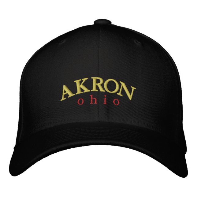 Akron Ohio Embroidered Ballcap Hat (Front)