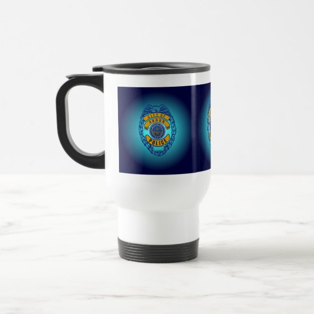 Akron Ohio Police Department Mug. Travel Mug (Left)