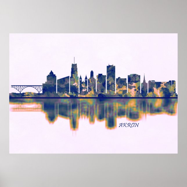 Akron Skyline Poster (Front)