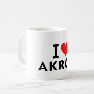 Akron United States America USA love city heart li Coffee Mug