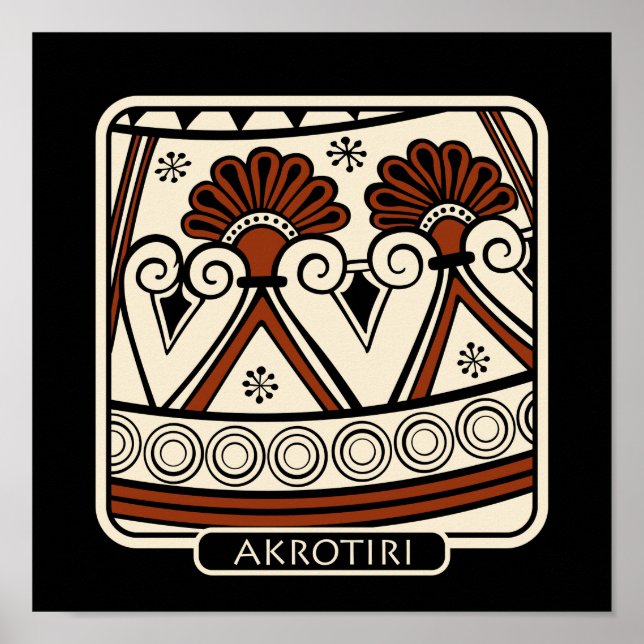 Akrotiri pottery shard poster (Front)