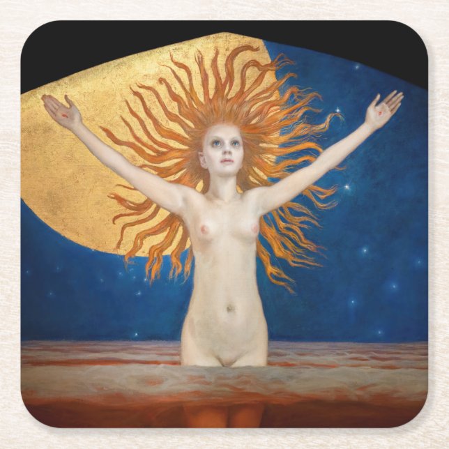 Akseli Gallen-Kallela - Ad Astra Square Paper Coaster (Front)