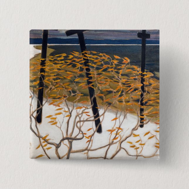 Akseli Gallen-Kallela - Autumn 15 Cm Square Badge (Front)