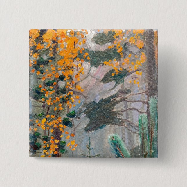 Akseli Gallen-Kallela - Autumn Forest 15 Cm Square Badge (Front)
