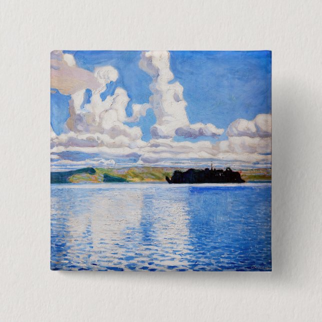 Akseli Gallen-Kallela - Cloud Towers 15 Cm Square Badge (Front)